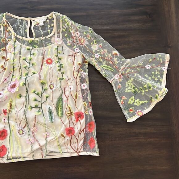 Adiva embroidery floral women top - Picture 4 of 5